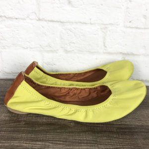 Lucky Brand Emmie Neon Lime Green Ballet Flats 9.5